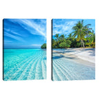 Quadro Decorativo: Refúgio Tropical Sereno e Vibrante