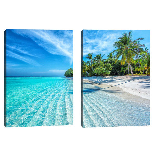 Quadro Decorativo: Refúgio Tropical Sereno e Vibrante