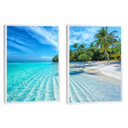 Quadro Decorativo: Refúgio Tropical Sereno e Vibrante