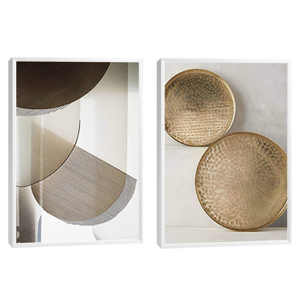 Quadro Decorativo Reflexos Dourados - Suprema Elegância