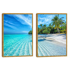 Quadro Decorativo: Refúgio Tropical Sereno e Vibrante