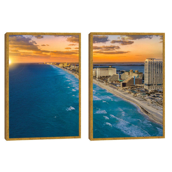 Quadro Decorativo Requinte de Cancun: Praias e Mar Turquesa