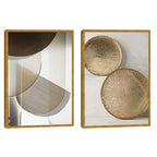 Quadro Decorativo Reflexos Dourados - Suprema Elegância
