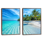 Quadro Decorativo: Refúgio Tropical Sereno e Vibrante
