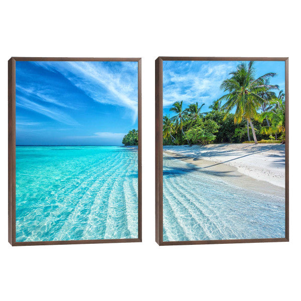 Quadro Decorativo: Refúgio Tropical Sereno e Vibrante