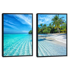 Quadro Decorativo: Refúgio Tropical Sereno e Vibrante