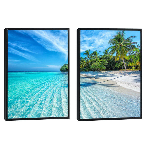Quadro Decorativo: Refúgio Tropical Sereno e Vibrante