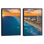 Quadro Decorativo Requinte de Cancun: Praias e Mar Turquesa