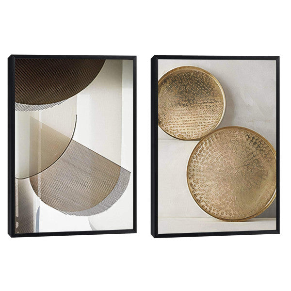 Quadro Decorativo Reflexos Dourados - Suprema Elegância