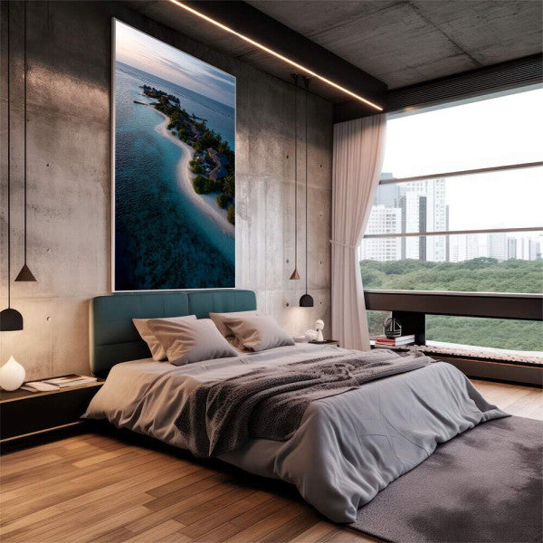 Quadro Decorativo Ilha Tropical em Relaxamento