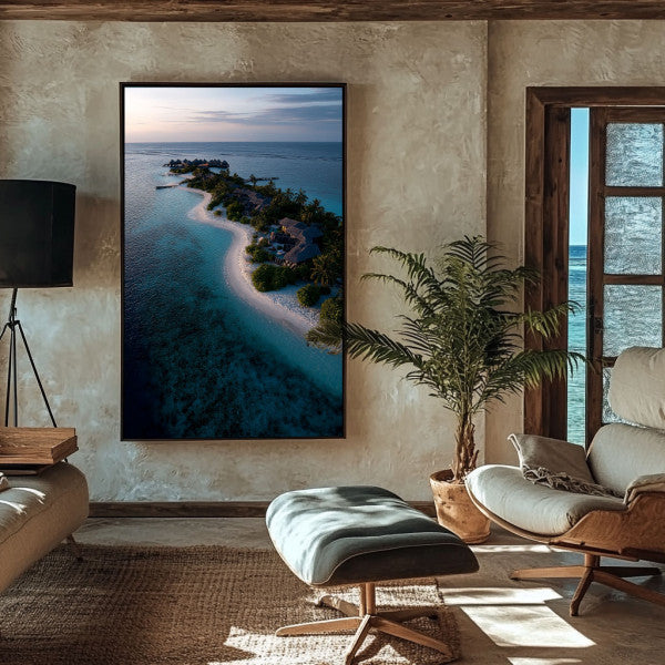 Quadro Decorativo Ilha Tropical em Relaxamento