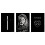 Quadro Decorativo Leão Majestoso: Transcenda com Fé