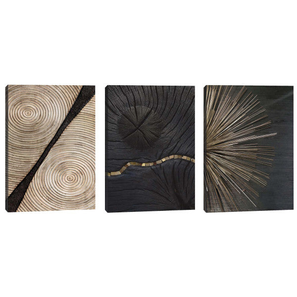 Quadro Decorativo Deslumbre Dourado Luxo e Sofisticação