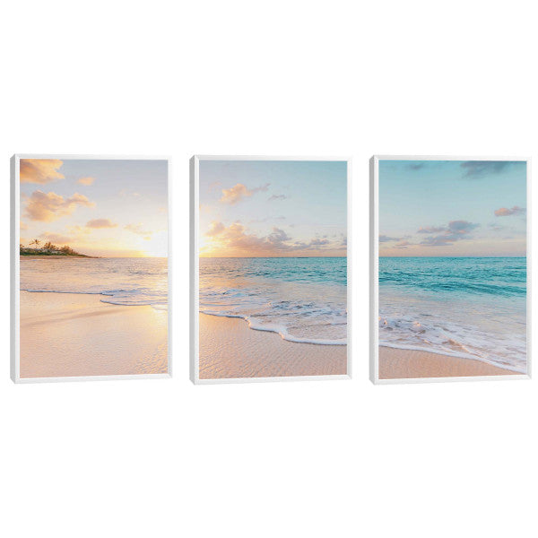 Quadro Decorativo Praia ao Pôr do Sol: Um Encanto Visual