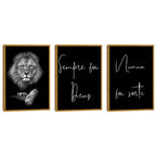 Quadro Decorativo: Leões Majestosos - Inspiração e Força