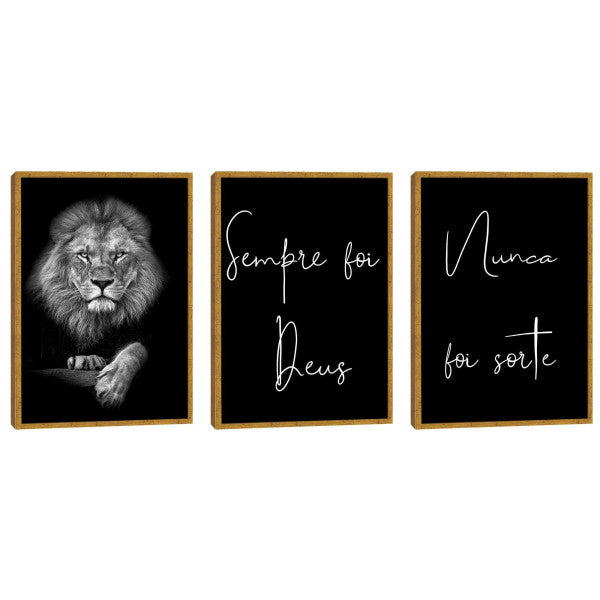 Quadro Decorativo: Leões Majestosos - Inspiração e Força