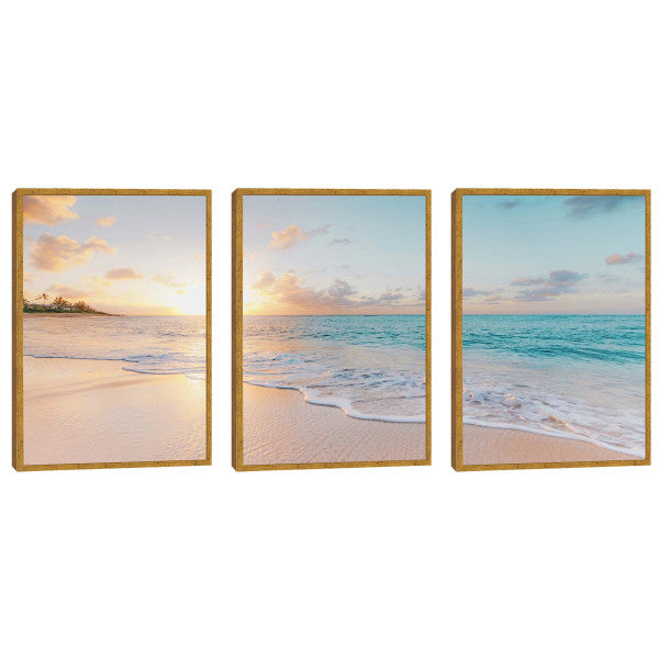 Quadro Decorativo Praia ao Pôr do Sol: Um Encanto Visual
