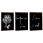 Quadro Decorativo: Leões Majestosos - Inspiração e Força