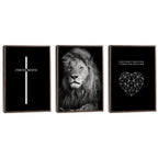 Quadro Decorativo Leão Majestoso: Transcenda com Fé