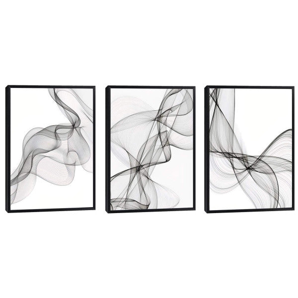 Quadro Decorativo: Elegância Abstrata Preto e Branco