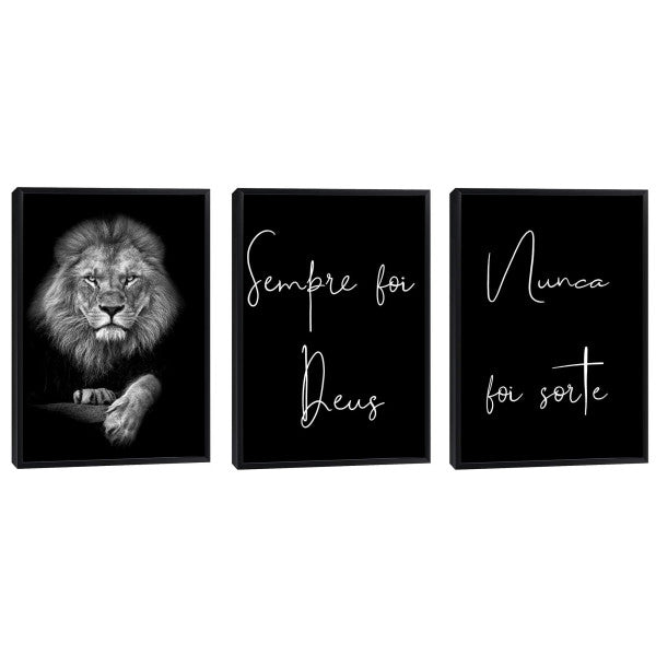 Quadro Decorativo: Leões Majestosos - Inspiração e Força