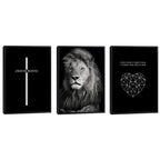 Quadro Decorativo Leão Majestoso: Transcenda com Fé