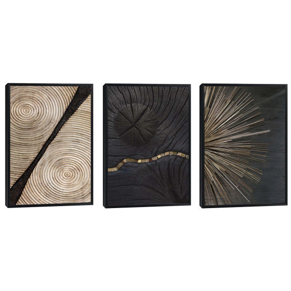 Quadro Decorativo Deslumbre Dourado Luxo e Sofisticação