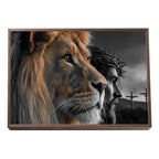Quadro Decorativo Majestade: Leão e Jesus