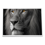 Quadro Decorativo - Leão em Preto e Branco