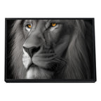 Quadro Decorativo - Leão em Preto e Branco