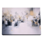 Quadro Decorativo Abstrato Azul e Dourado