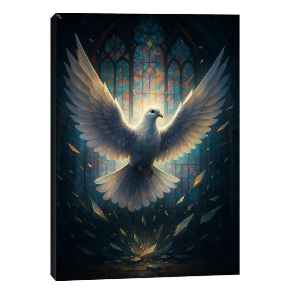 Quadro Decorativo Pomba da Liberdade Celestial