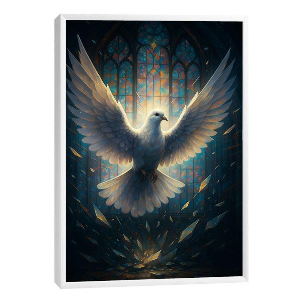 Quadro Decorativo Pomba da Liberdade Celestial