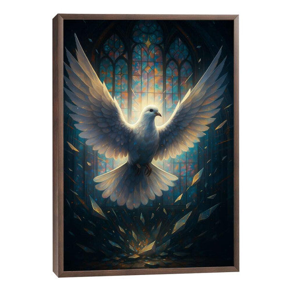 Quadro Decorativo Pomba da Liberdade Celestial