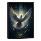 Quadro Decorativo Pomba da Liberdade Celestial