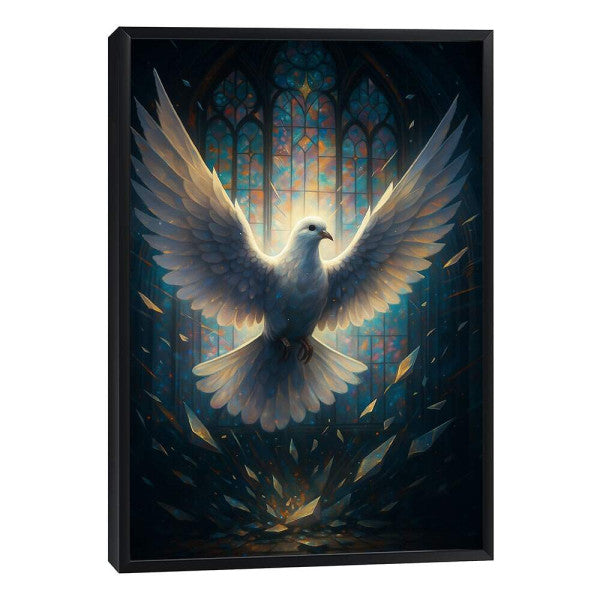 Quadro Decorativo Pomba da Liberdade Celestial