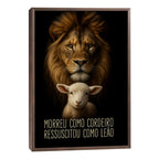 Quadro Decorativo Leão e Cordeiro