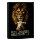 Quadro Decorativo Leão e Cordeiro
