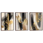 Quadro Decorativo Abstrato Luxo 3 Painéis