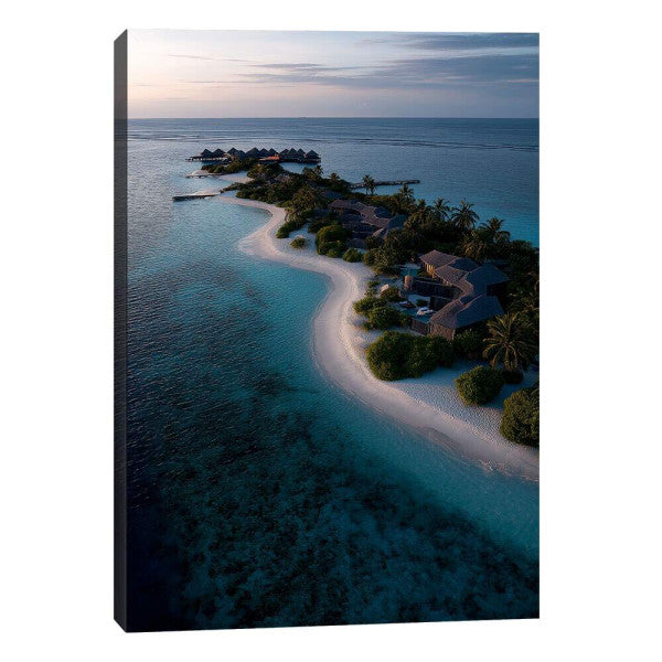Quadro Decorativo Ilha Tropical em Relaxamento