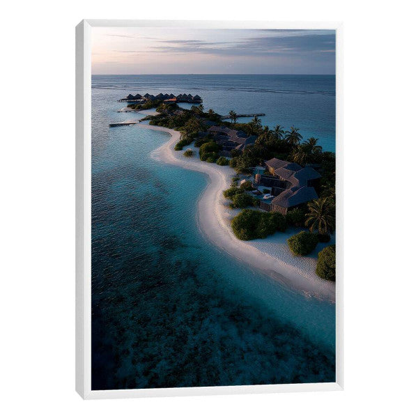 Quadro Decorativo Ilha Tropical em Relaxamento