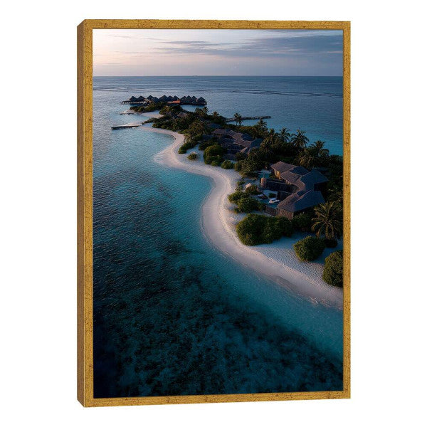 Quadro Decorativo Ilha Tropical em Relaxamento