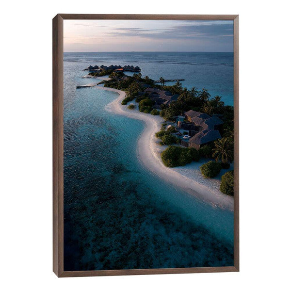 Quadro Decorativo Ilha Tropical em Relaxamento