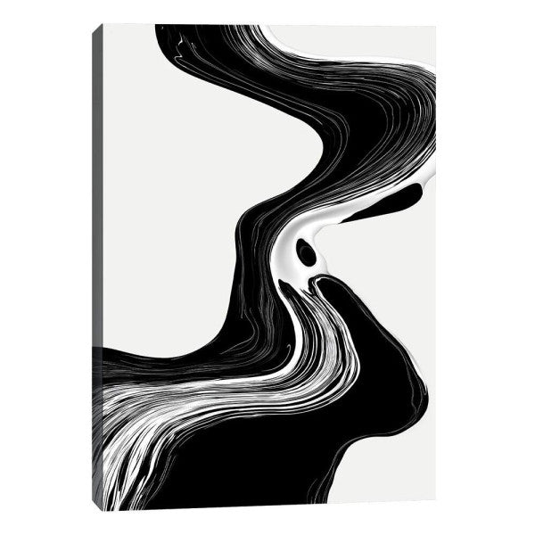Quadro Decorativo Fluxo Preto e Branco