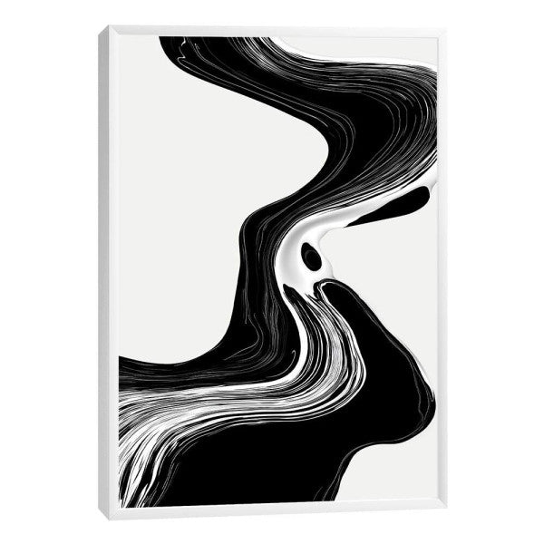 Quadro Decorativo Fluxo Preto e Branco