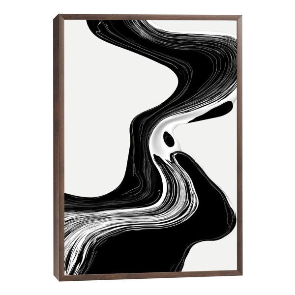 Quadro Decorativo Fluxo Preto e Branco