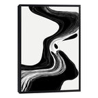 Quadro Decorativo Fluxo Preto e Branco