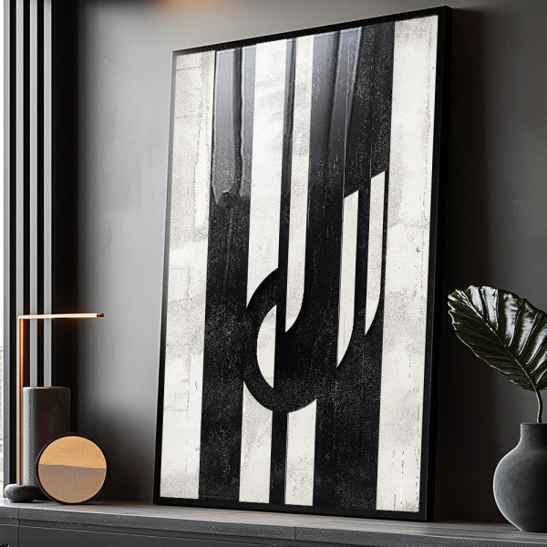 Quadro Decorativo Dinamismo Preto e Branco