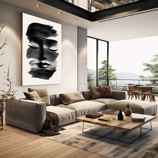 Quadro Decorativo Minimalista Preto e Branco