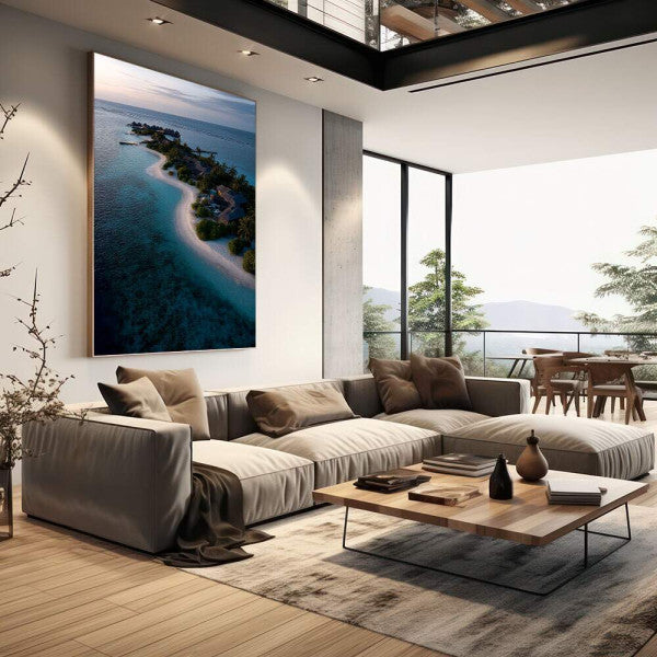 Quadro Decorativo Ilha Tropical em Relaxamento